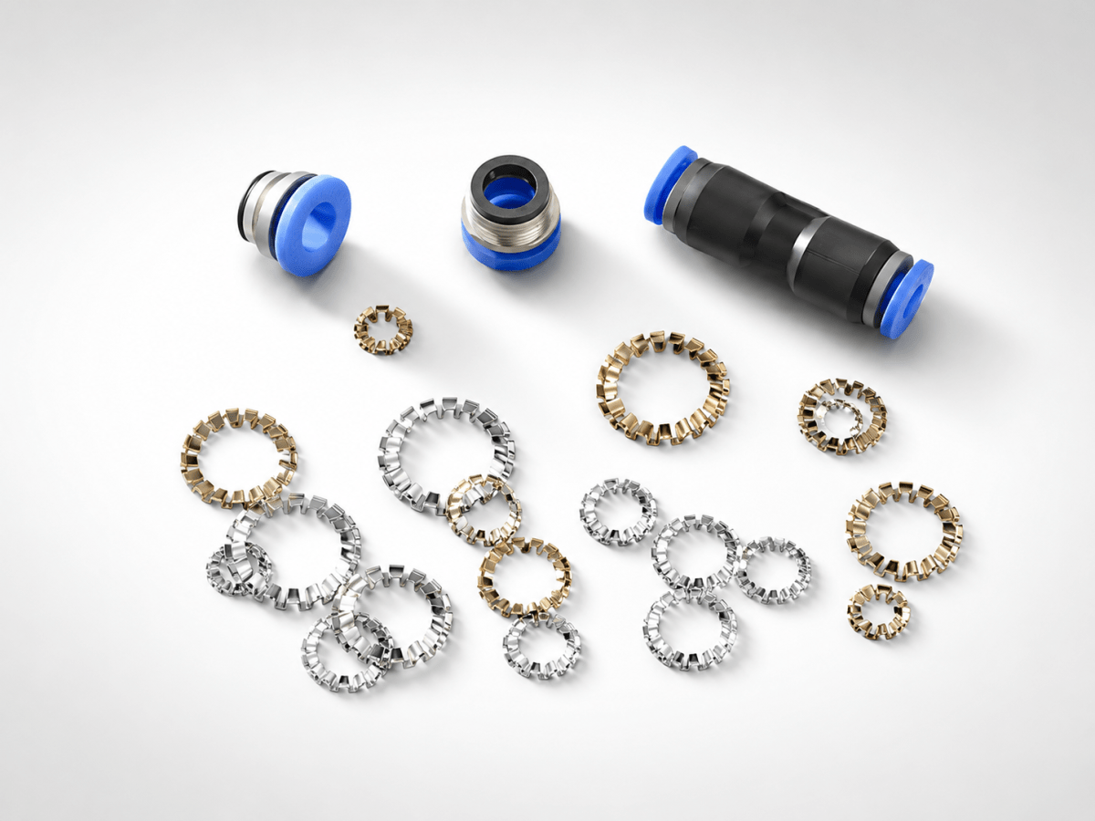 Precision stamped air tube connector